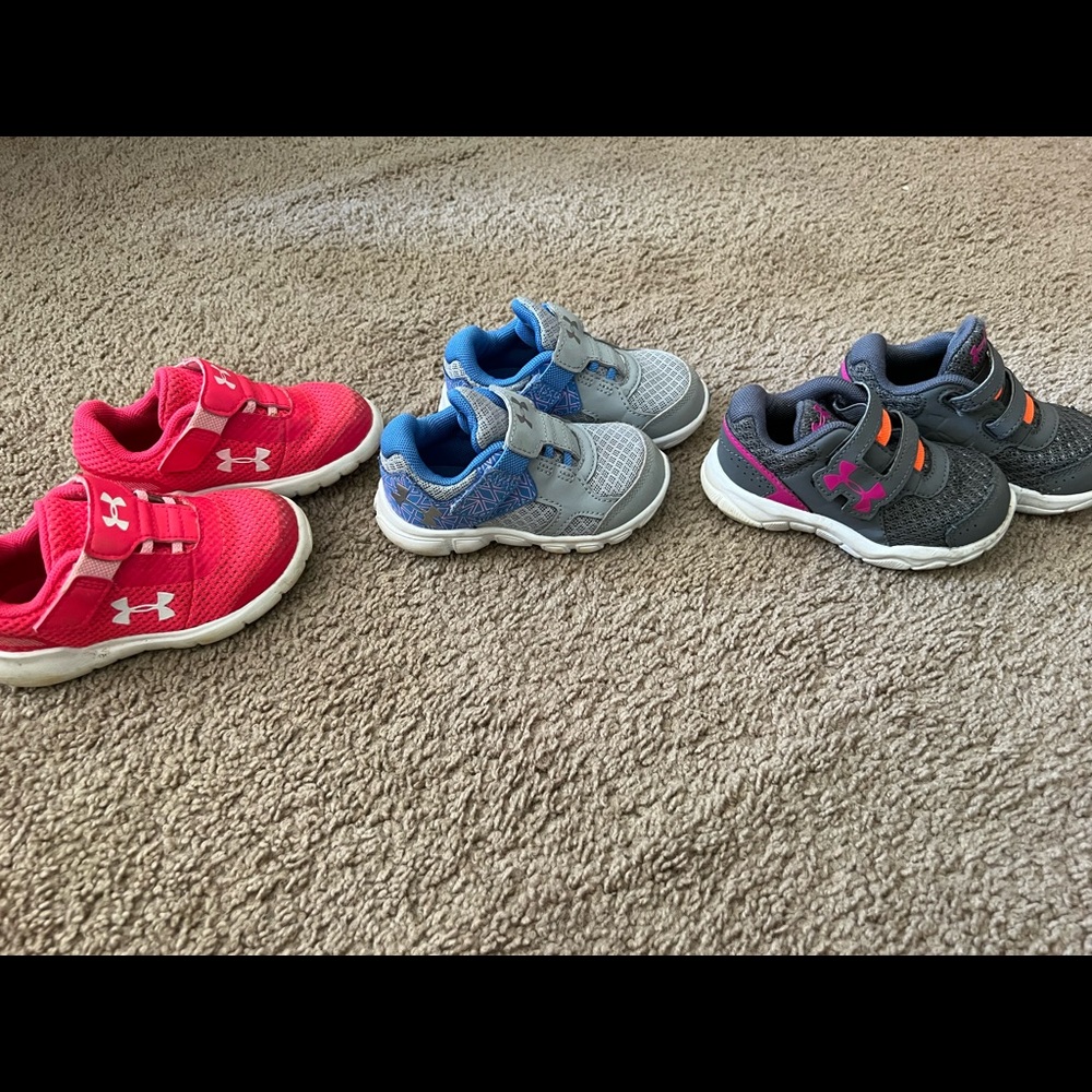 Girls Under Armour Shoes LOT